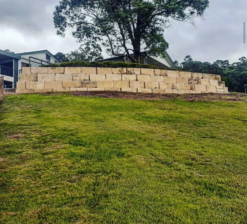 Sandstone Block Retaining Walls Brisbane Home Landscaping